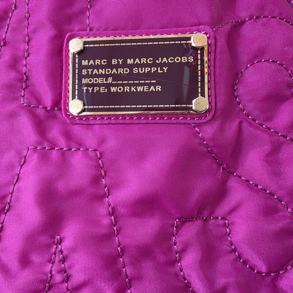Y2K Marc By Marc Jacobs Large  Quilted Hot Pink Tote Bag - Picture 3 of 13